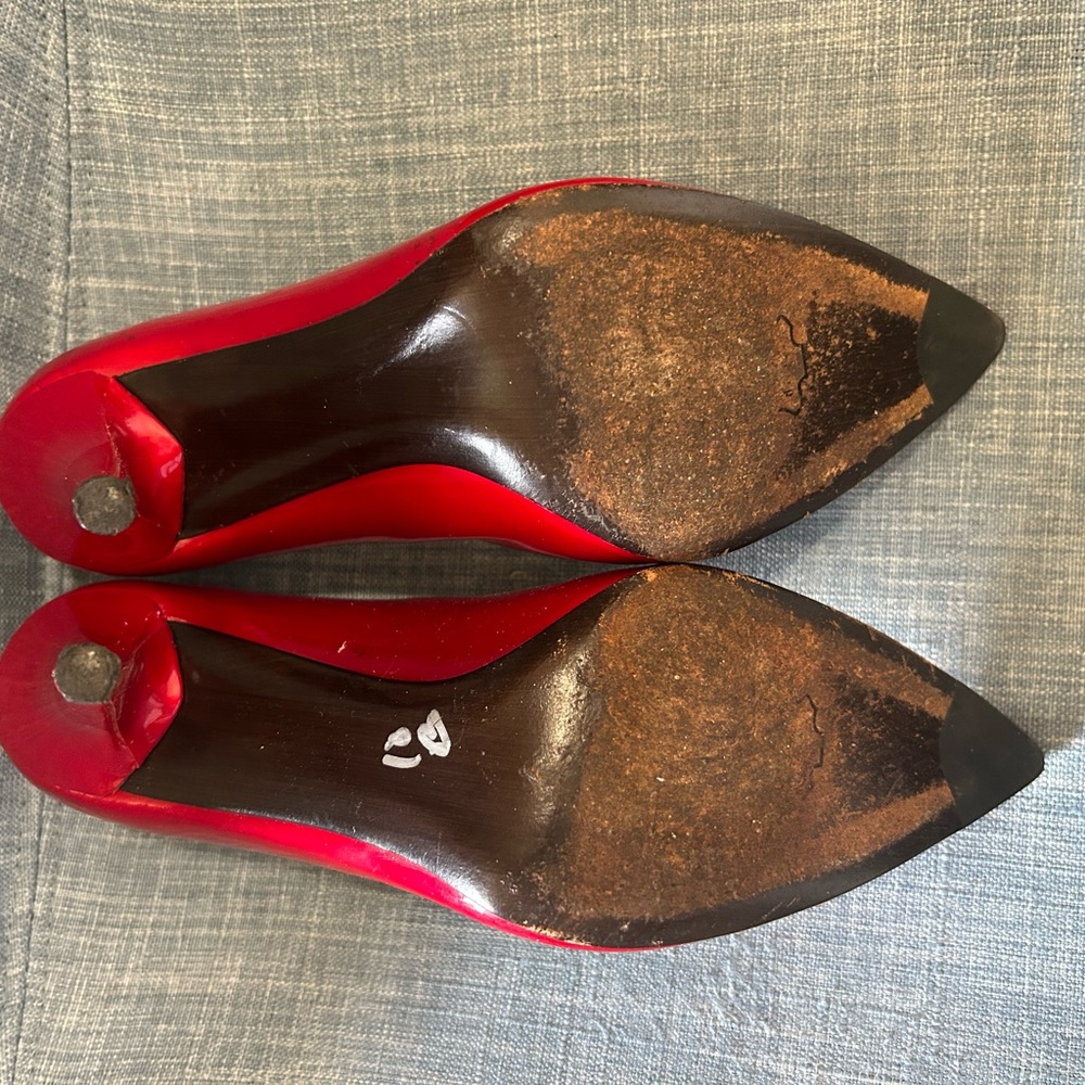 Stuart Weizmann Ruby Red Stilettos - image 4